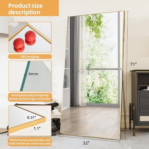 LFT HUIMEI2Y 71"x32" Full Length Mirror - Image 2
