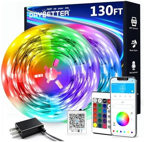 DAYBETTER LED Strip Lights 130 ft, LED Lights Smart App Control Lighting by DAYBETTER