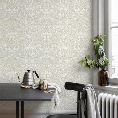 HueBurst 17.7x118in William Morris Style Wallpaper Peel and Stick Vintage - Image 2