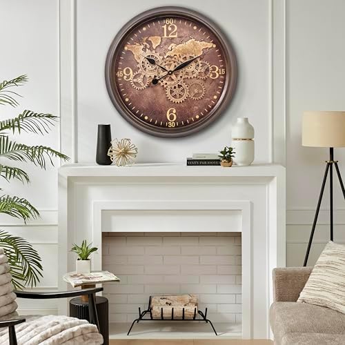 CLXEAST 24 Inch Moving Gear Wall Clock - Image 4