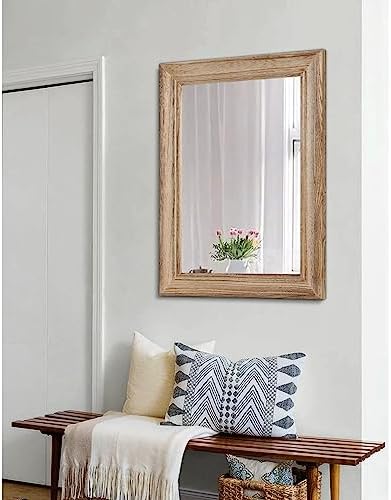 Rustic Mirror with Wood Frame Rectangular Mirrors - Image 5