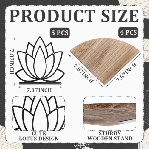 4 Tier Black Lotus Wall Mount Corner Shelves Floating Corner - Image 3