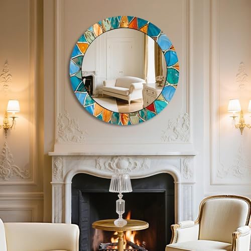 Decorative Wall Mirror, Large Round Wall Art Mirror, Wall Mirrors - Image 3