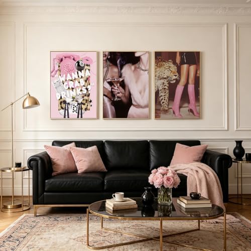 Pink Cheetah Wall Art Leopard Room Decor Pictures Fashion Prints Poster - Image 7