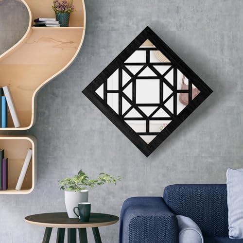 2 PCS Square Wall Mirror, Rustic Farmhouse Wall Mirrors, 12 inch Small Mirror - Image 5
