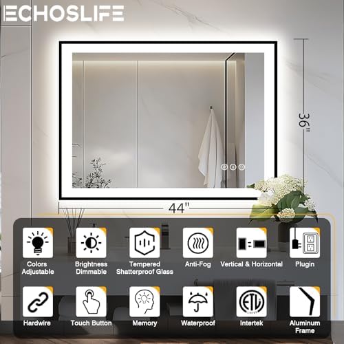 EchosLife 44x36 LED Light Mirror - Image 2
