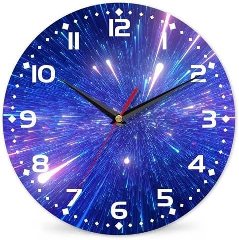 Galaxy Vintage Wooden Silent Non-Ticking Battery Operated Arabic Numerals Wall by DEMACYA