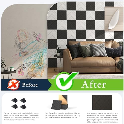 ArtVivid 12 Pack Acoustic Panels, Sound Proof Foam Panels - Image 5
