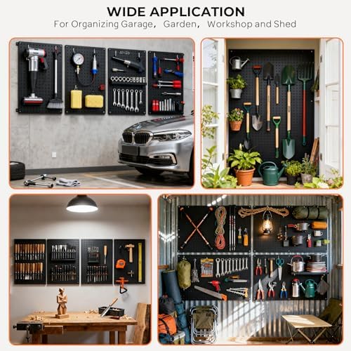 INCLY 4 Pack 12"x24" Upgrade Thicker Heavy Duty Metal Peg Board - Image 7