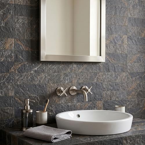 40-Sheet Flexible Stone Peel and Stick Backsplash Tile, Subway Texture - Image 5