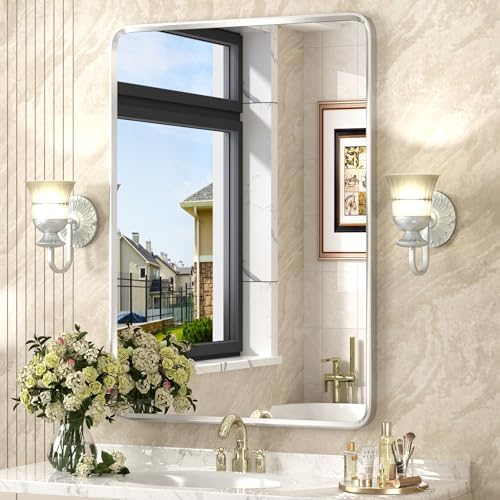 24x36 Inch Silver Framed Mirror by GOLOMO