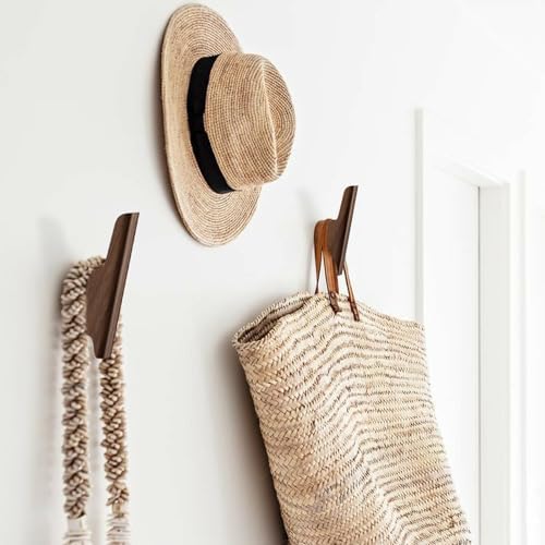 Wood Wall Hooks 4 Pack Coat Hooks Wall Mount, Towel Hooks - Image 4