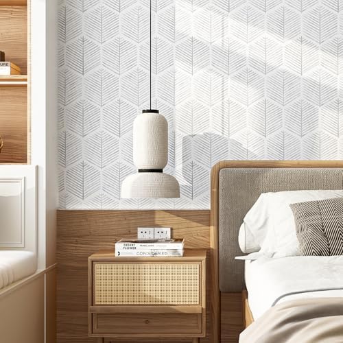 MelunMer Modern Peel and Stick Wallpaper Boho Contact Paper 17.3''×78.8'' - Image 2