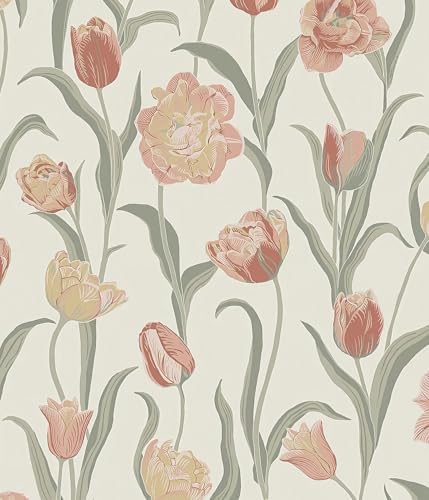 Orainege Floral Wallpaper Peel and Stick Wallpaper Flower Contact Paper by Orainege