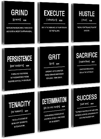 Drsoum Framed Inspirational Office Wall Art Motivational Wall Decor Quotes by Drsoum