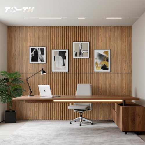 TO-TH Acoustic Panels Decorative Soundproof Wall Panel 4 Pack, Rustic Teak - Image 6