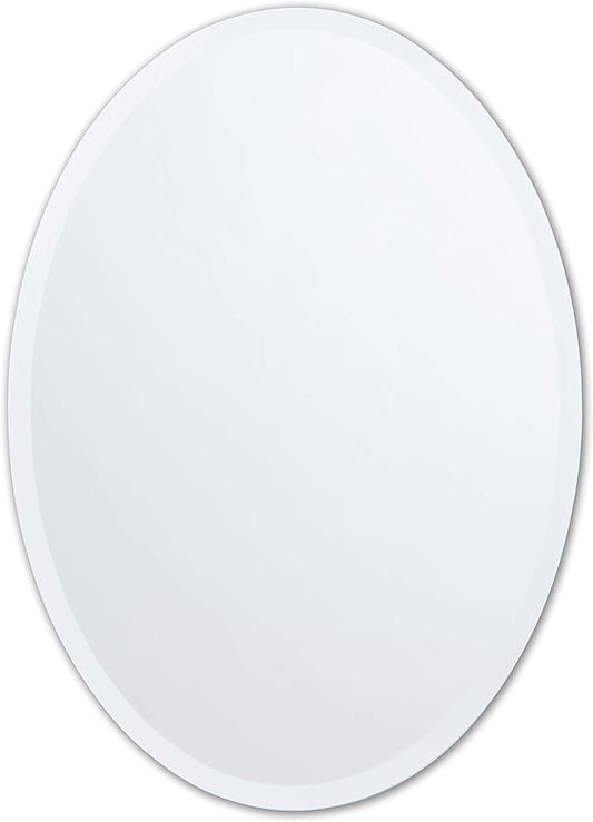 Better Bevel Frameless Oval Mirror by Better+Bevel