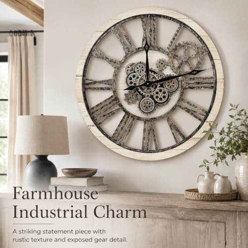 The B-Style Large Wall Clock 36 inch/90cm Desert Beige and Bronze - Image 5