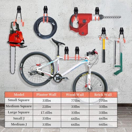 Garage Hooks Heavy Duty 14 Pack, Steel Garage Storage Hooks, Tool Hangers - Image 6