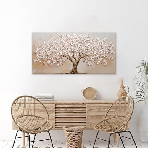 Gold Canvas Wall Art Decor 24"x48" Modern Tree Of Life Wall Art - Image 6