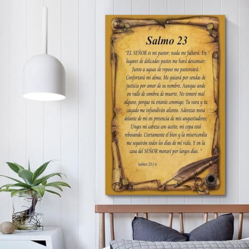 WBYMZWP Spanish Bible Psalm 23 Poster Canvas Wall Art Aesthetic Decorative - Image 5