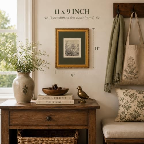 Ymsagrs Gold Frame Vintage Landscape Sketch Canvas Wall Art - Image 2
