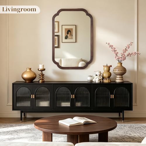 HOMECOOKIN Wood Bathroom Mirror - Image 2