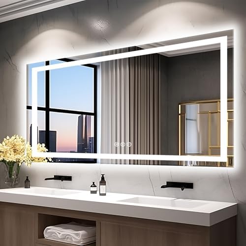 EchosLife 77"x36" Large LED Bathroom Mirror by EchosLife