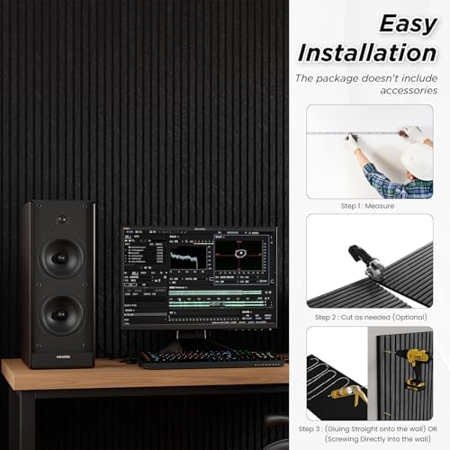 SMARTSTANDARD Acoustic Slat Wall Panels-4 Piece 106" x 12.6" - Image 6