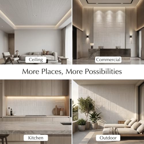 VooBang 8-Pack 3D Wall Panels, Quartz Sand Mixed Material, Bendable & Cut-Free - Image 6