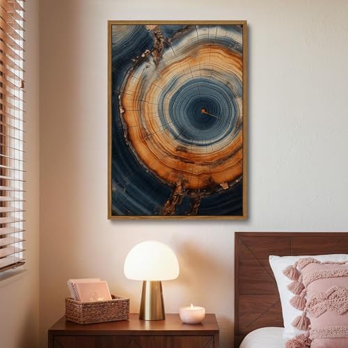 Tree Ring Wall Art Framed, Modern Nature Decor - Image 5