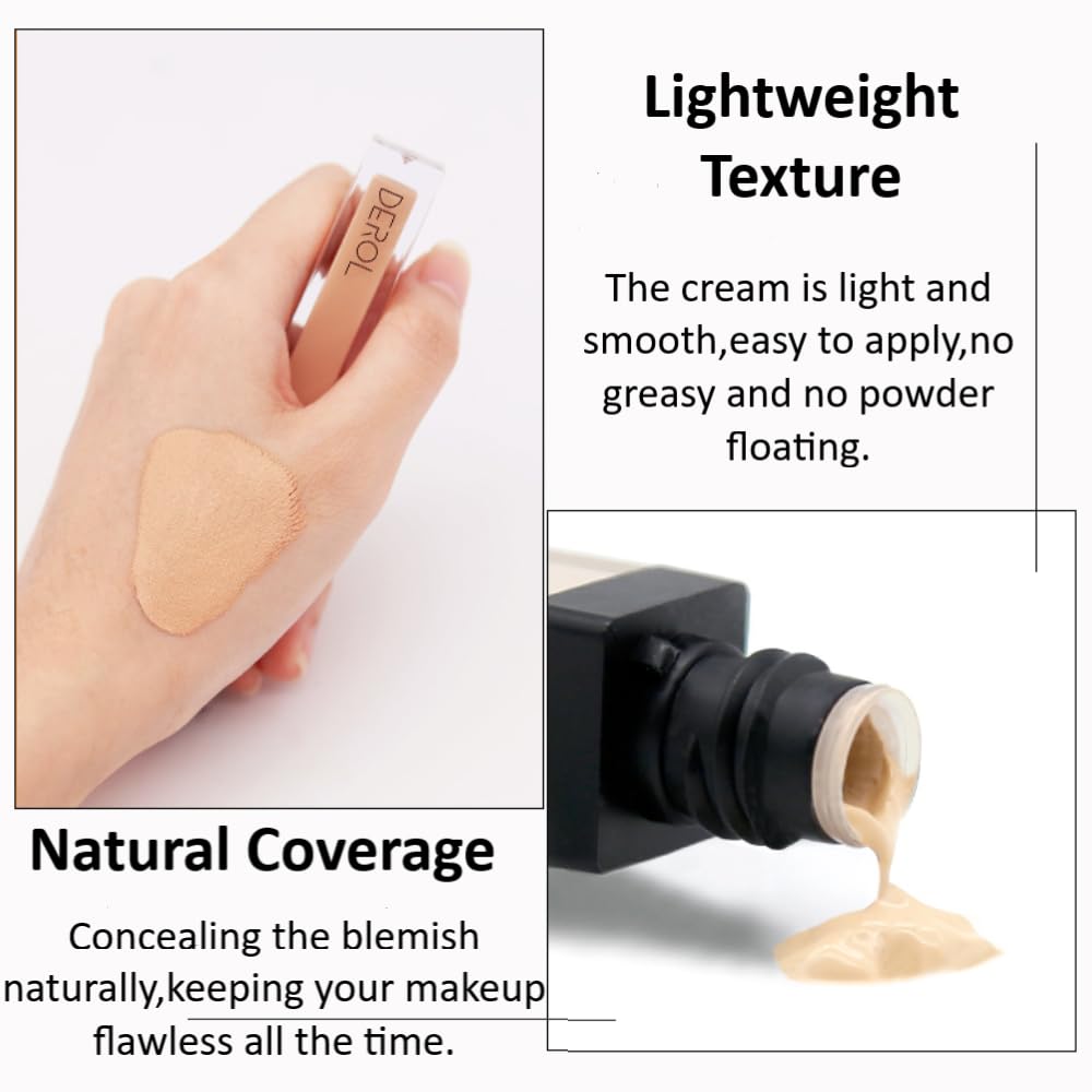 Liquid Concealer Makeup - Natural Coverage & Highly Pigmented Lightweight Concealers 6.5ml (05)