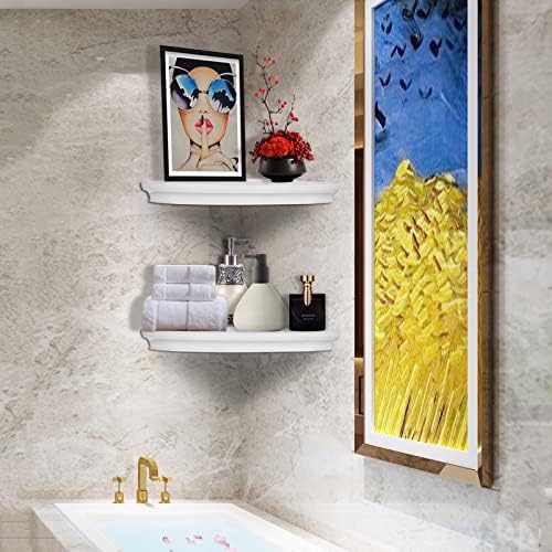 Floating Corner Wall Shelves Radial Wood Mounted Display Shelf - Image 6