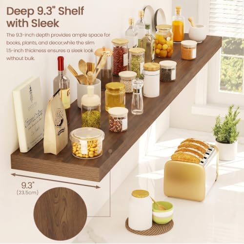 Vivelove Floating Shelves 9 inch Deep 48”Long Set of 2 - Image 5