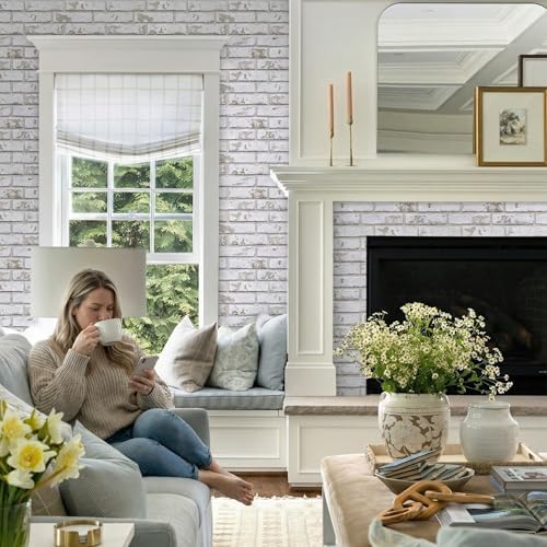COMSTICKC 3D Faux Brick Wall Panels Peel and Stick Decorative Tiles Sticker - Image 3