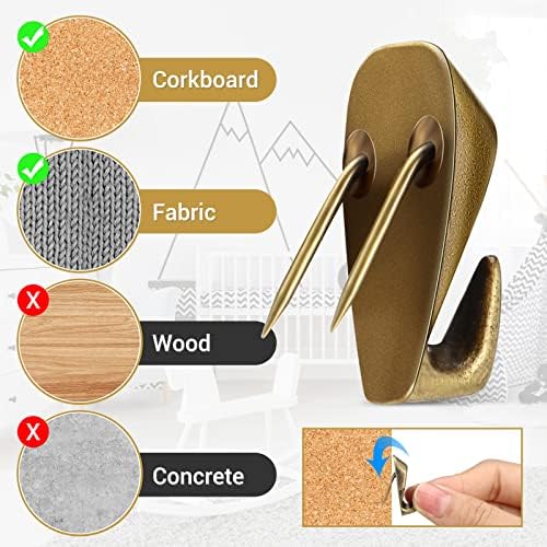 LEIFIDE 10 Pieces Cubicle Hooks Clips, 40 Lbs Picture Hangers - Image 3