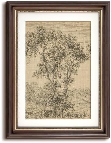 VIYYIEA Vintage Wall Art Framed, Oak Tree Sketch Landscape Prints 12×16 in by VIYYIEAART