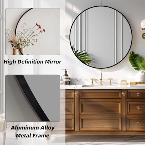 Round Bathroom Mirror, Circle Mirror, 1 Pack - Image 2