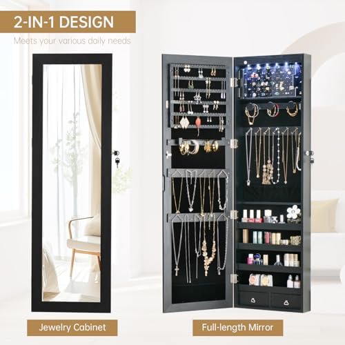 8 LED Lights Jewelry Armoire - Image 4