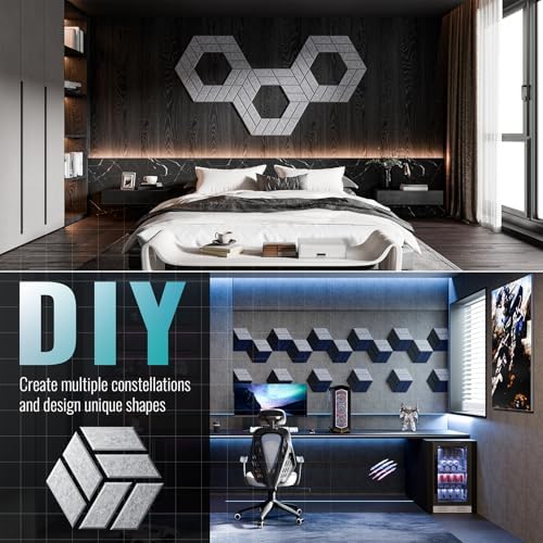 22Pcs Acoustic Panels with Self-adhesive, Hexagonal Soundproof Wall Panels High - Image 4