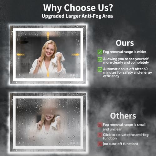 55"x40" LED Bathroom Mirror - Image 3