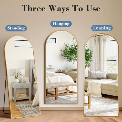 DUMOS 68"x26" Arched Full Length Mirror - Image 5