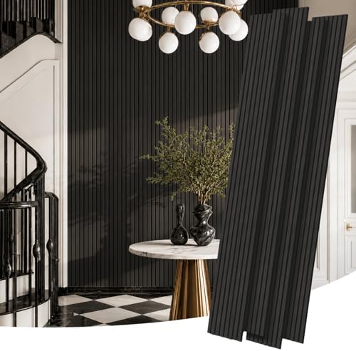 RITOLLO Wood Panels for Wall, 4 Pack Wood Slat Acoustic Panels, 118 x 11 in 3D by Ritollo