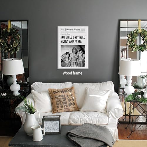 Trendy Black And White Aesthetic Poster Vintage Newspaper Wall Art Fashion - Image 3