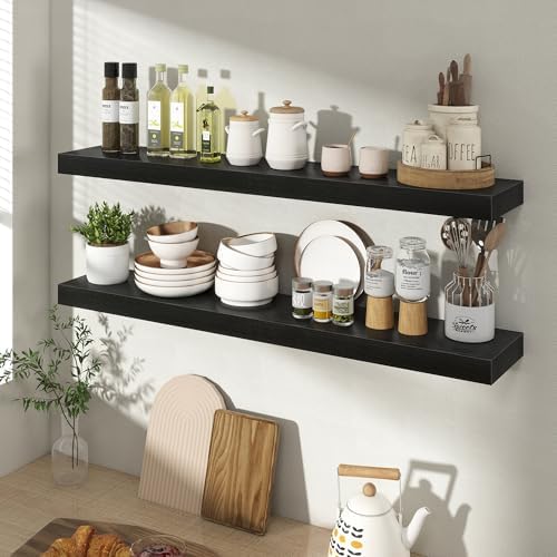 Acovy 36 Inch Floating Shelves for Wall 2 Pack, Wall Mounted Floating Shelf - Image 2