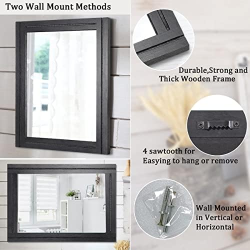 AAZZKANG Wood Framed Mirror Rectangular Mirrors - Image 3