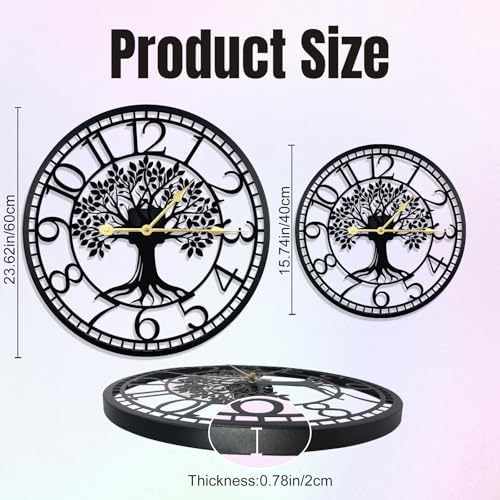 Big Wall Clock - Wall Clocks for Living Room Decor, Quiet and No Ticking - Image 2
