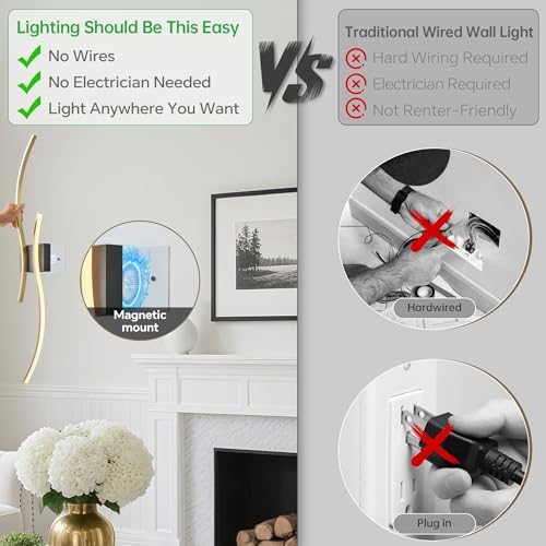 Wireless Wall Sconces Set of Two - Image 4