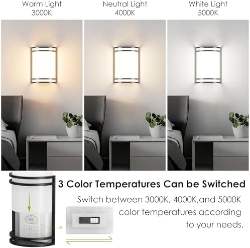 Aipsun Modern Wall Sconces Hardwired Indoor 15W LED Dimmable 3000K 4000K 5000K - Image 2