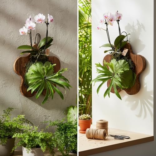 Staghorn Fern Mounting Board Kit Wooden Wall Planter - Image 6